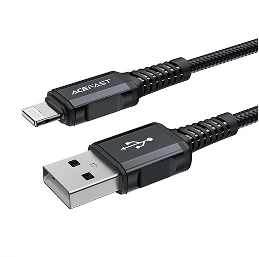 AceFast C4-02 USB-A to Lightning 1.8m Charging Cable-Black