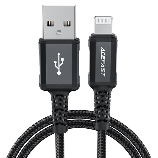 AceFast C4-02 USB-A to Lightning 1.8m Charging Cable-Black