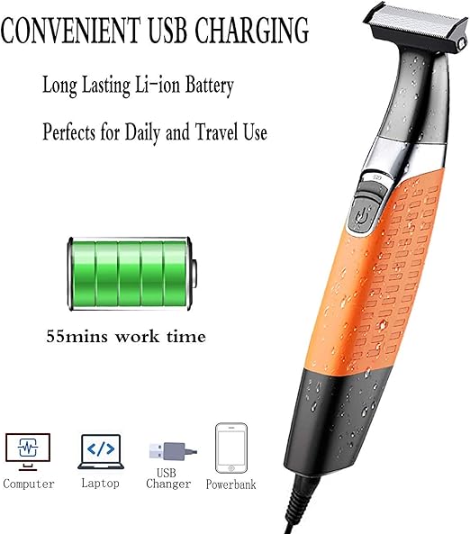 Kemei Electric Razor KM-1910 - Orange