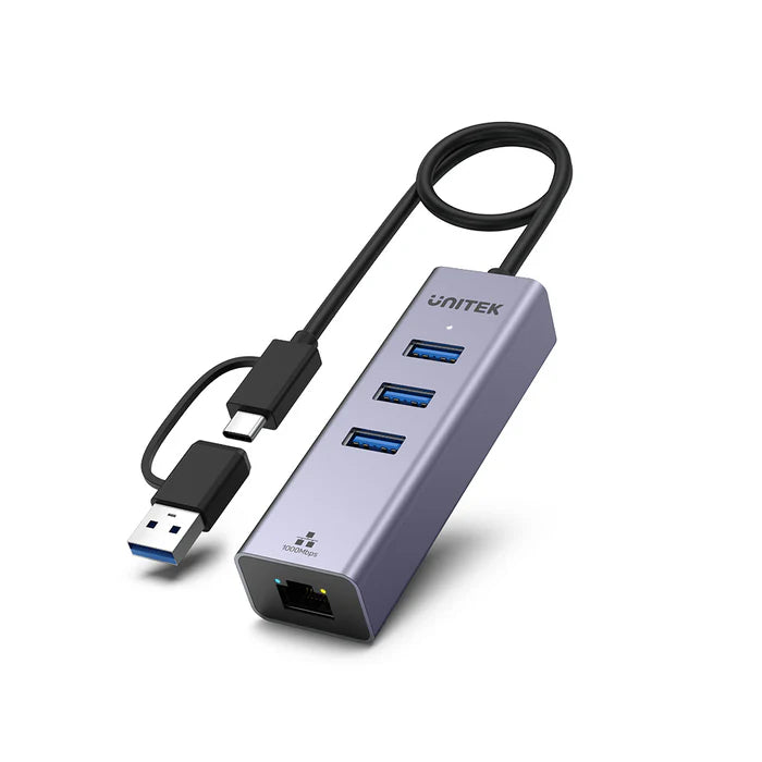 Unitek 4-in-1 Ethernet Hub for Doha Qatar online shopping and delivery