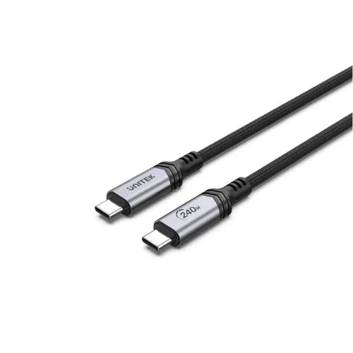Unitek 2M USB Type-C 240W Power Delivery 3.1 Braided Charging Cable Unitek 2M USB Type-C 240W Power Delivery 3.1 Braided Charging Cable