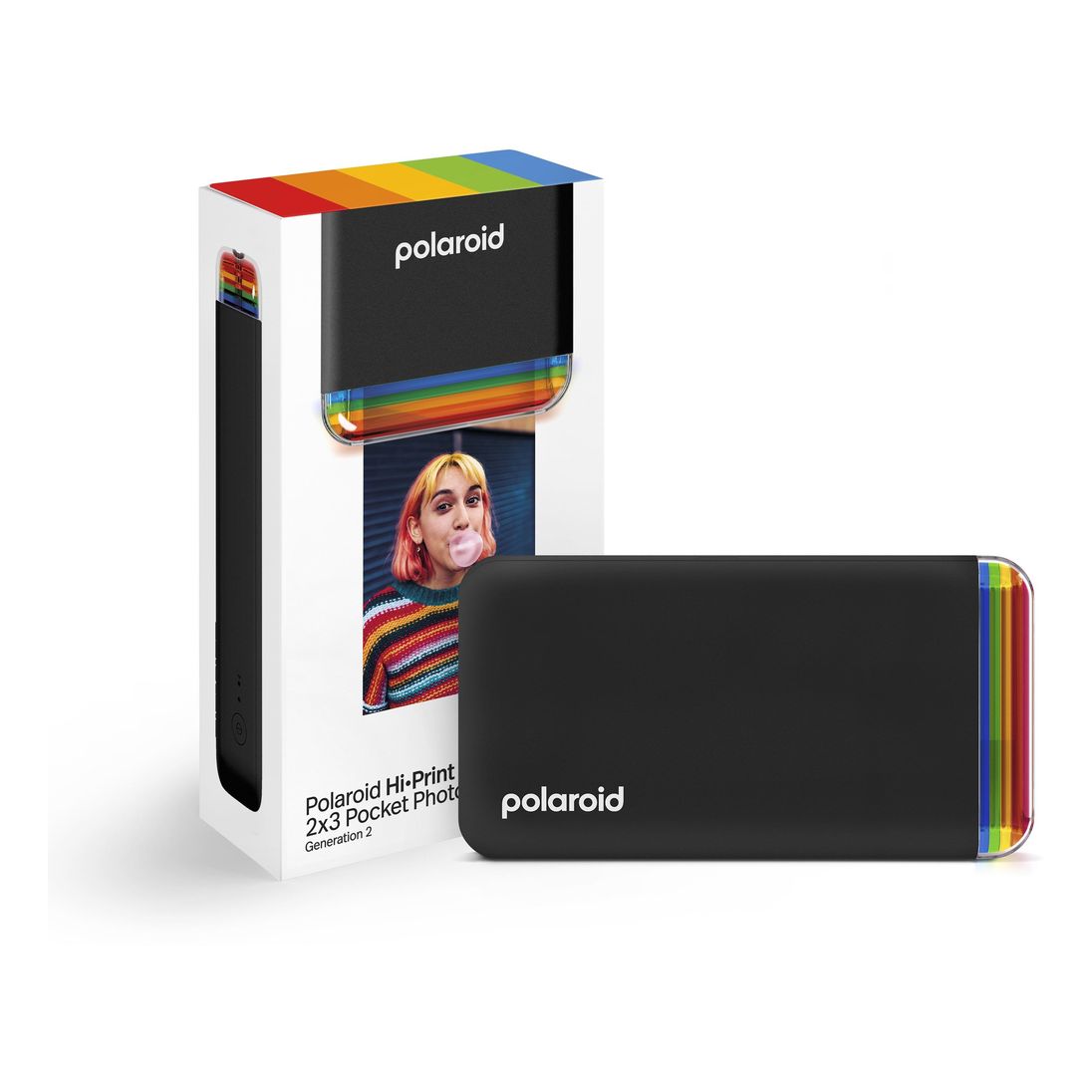 Polaroid EB Hi-Print 2×3 Gen 2 Printer in Black, compact portable photo printer for Doha Qatar users.