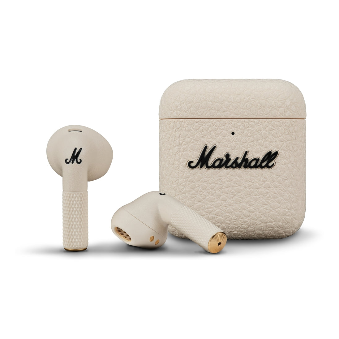Marshall Minor IV Cream wireless earbuds with touch control, long battery, and premium sound – ideal for music lovers in Doha, Qatar.

