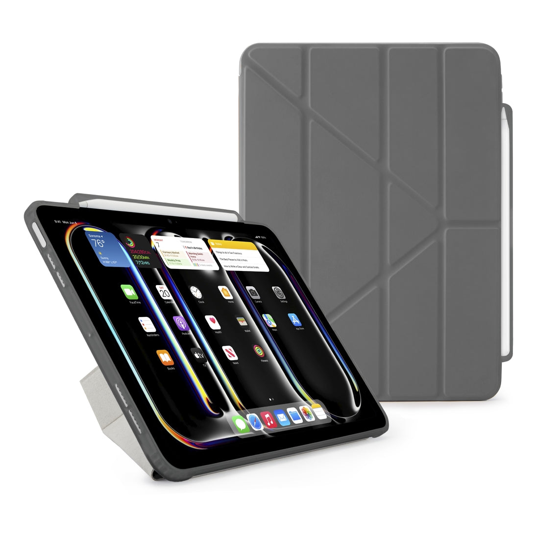 Pipetto Origami No.3 Pencil Case for iPad Air 13 Inch 2024 - Grey
