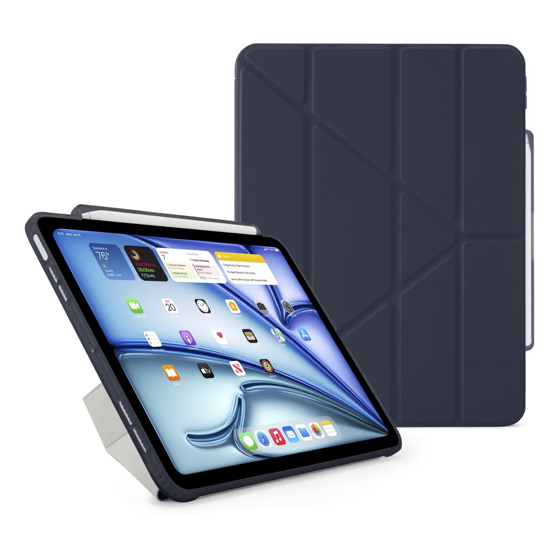 Pipetto Origami No.3 Pencil Case for iPad Air 13 Inch 2024 - Dark Blue