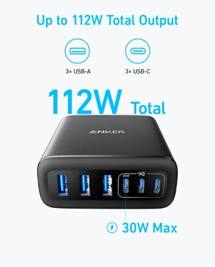 Anker 112W 6 Ports Multi-Device GaN Charger Anker 112W 6 Ports Multi-Device GaN Charger