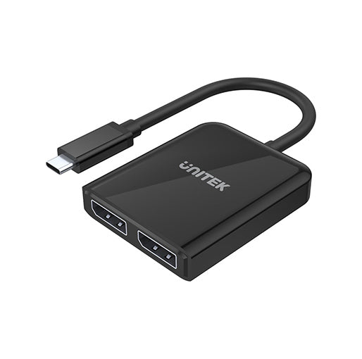 Unitek 8K USB-C to Dual DisplayPort 1.4 Adapter with MST Dual Monitor