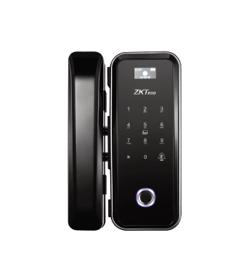 ZKTeco GL300 hybrid verification fingerprint smart glass door lock – available in Doha, Qatar.