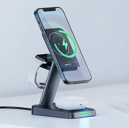 AceFast 3 in 1 Fast Wireless Charger Desktop Holder E3