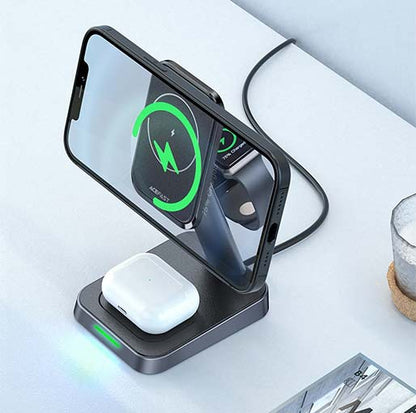 AceFast 3 in 1 Fast Wireless Charger Desktop Holder E3