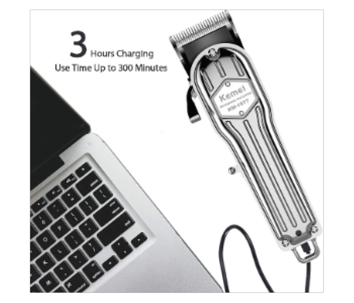 Kemei KM-1977 Professional Rechargeable Hair Clipper & Trimmer