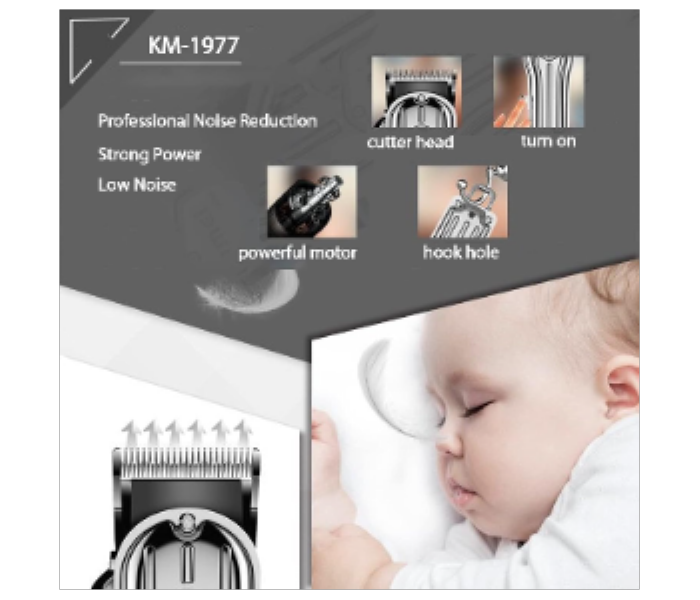 Kemei KM-1977 Professional Rechargeable Hair Clipper & Trimmer