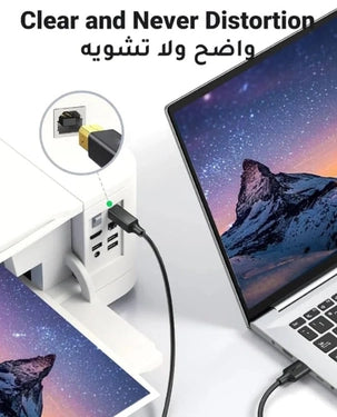 Mowsil USB 2.0 Type-A to Type-B Printer Cable 10m 480Mbps Gold-Plated Grey