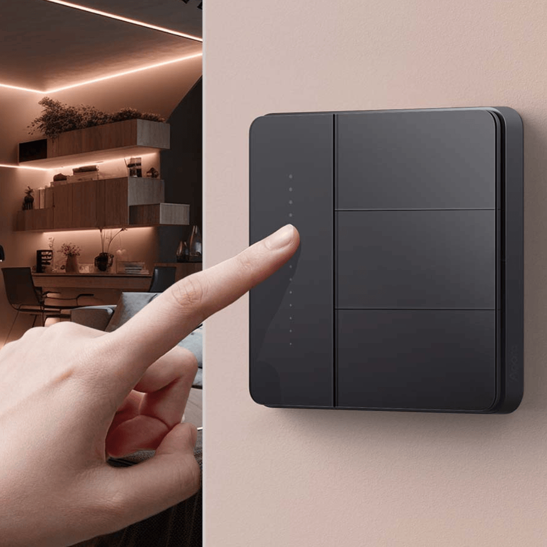Aqara Wall Switch Z1 Pro - Four Rockers - Black