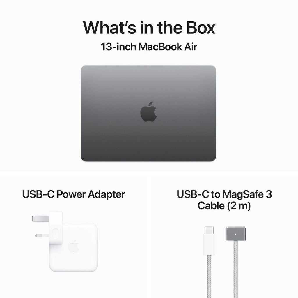 Apple Macbook Air 13 inch M3 512GB 16GB 8 core CPU 10 core Grey GPU MXCR3AB/A