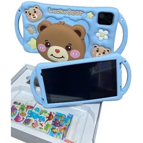 Oteeto K6 Kids Tablet with SIM Card Support 6GB RAM 128GB Android 13 3500mAh Battery - Blue