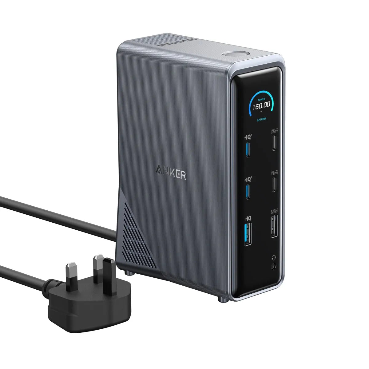 Anker Prime Charging Docking Station, 14-in-1 with Dual Display, 160W. Ideal for online shopping in Doha, Qatar, with delivery options available