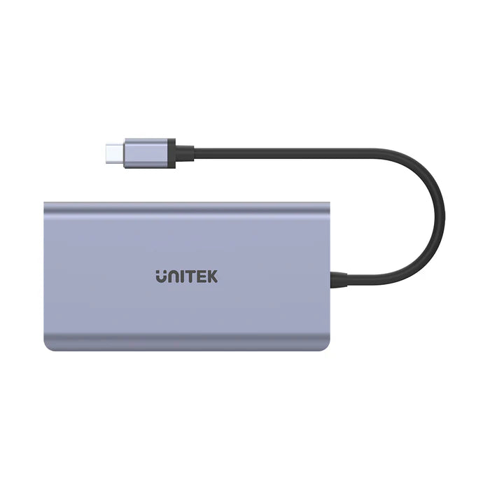 UNITEK uHUB S7+ 7-in-1 USB-C Ethernet Hub with MST Dual Monitor, 100W Power Delivery and Card Reader