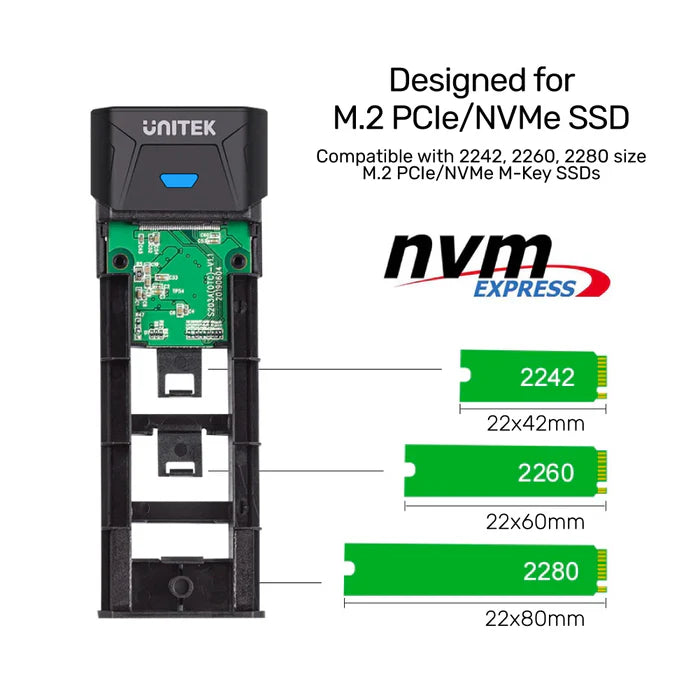 UNITEK SolidForce PCIe/NVMe M.2 SSD Enclosure Lite UNITEK SolidForce PCIe/NVMe M.2 SSD Enclosure Lite