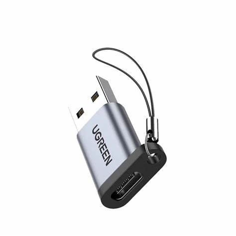 UGREEN USB-C (Female) to USB-A (Male) Adapter US276, 5Gb/s, Gray, available for online purchase and delivery in Doha, Qatar