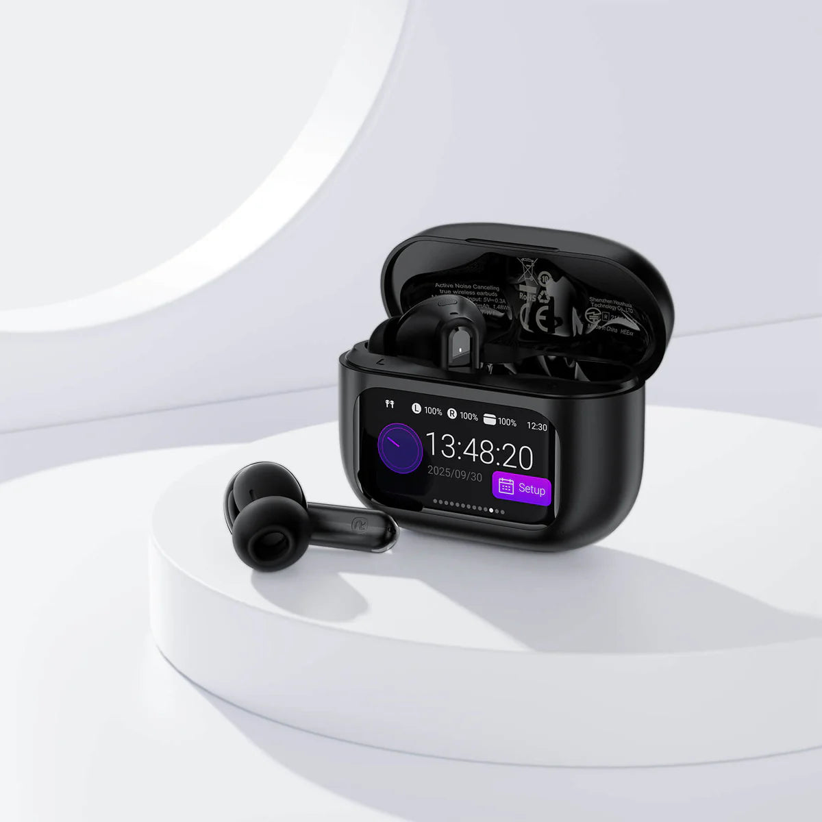 ACEFAST W6 ANC + AI ENC TWS Earbuds with Smart Color Display