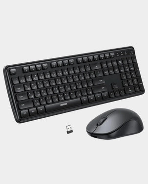 UGREEN MK331 Wireless Keyboard and Mouse Combo - 104 Keys, Full Size, USB-A Receiver, Black