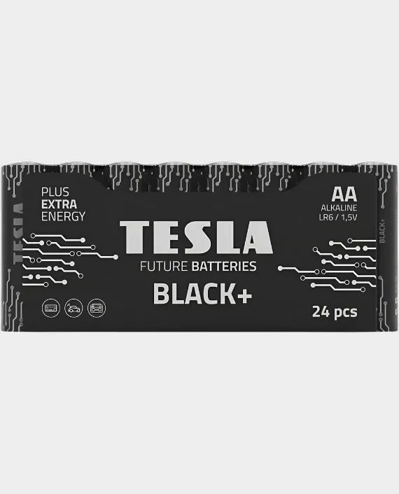 Tesla Battery AA Black+ LR6 1.5V 24 pcs Buy 2 Packs Get 1 Free Tesla Battery AA Black+ LR6 1.5V 24 pcs Buy 2 Packs Get 1 Free