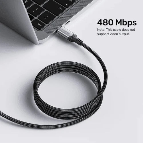 Unitek 2M USB Type-C 240W Power Delivery 3.1 Braided Charging Cable