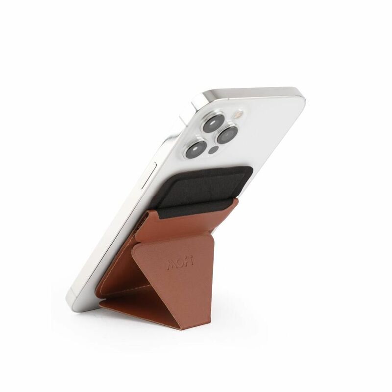 MOFT Snap-On iPhone Stand & Wallet (MOVAS) - Sienna Brown