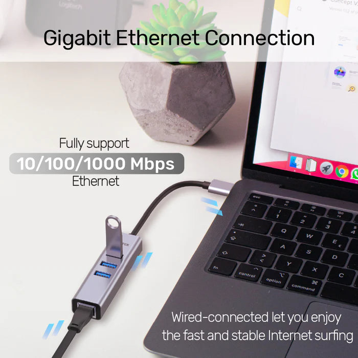 Unitek 4-in-1 Ethernet Hub