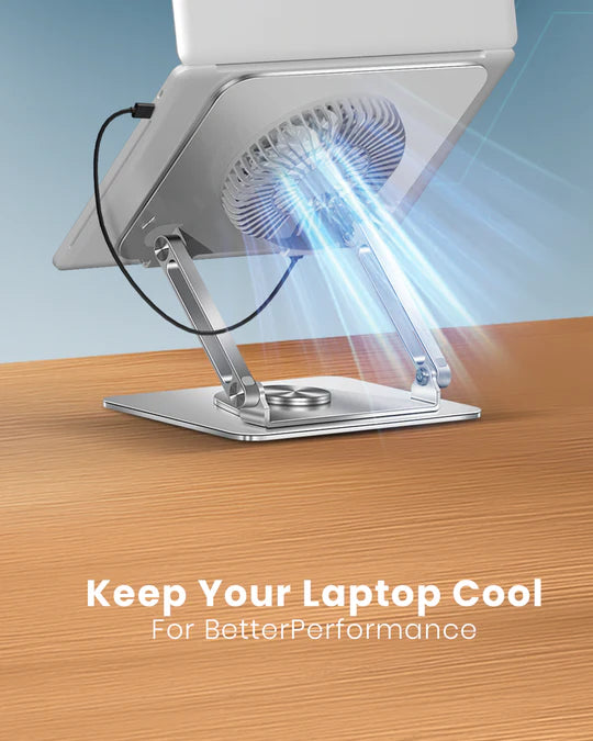 Moxedo Aluminum Laptop/Tablet Stand with 360° Rotatable Base