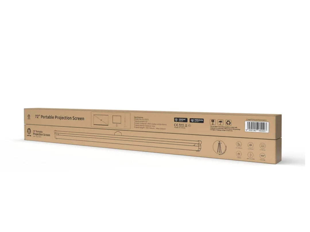 Green Lion Portable Projection Screen with Tripod Stand 72