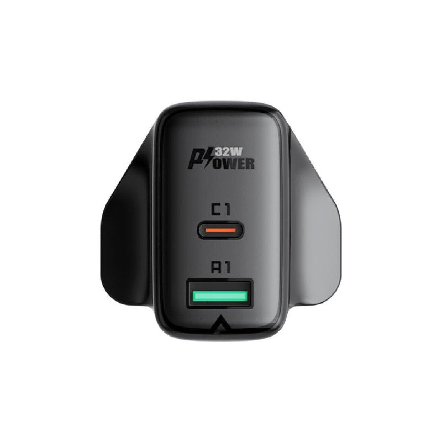 Acefast A8 PD32W(usb-c+usb-a) dual port charger- black Acefast A8 PD32W(usb-c+usb-a) dual port charger- black