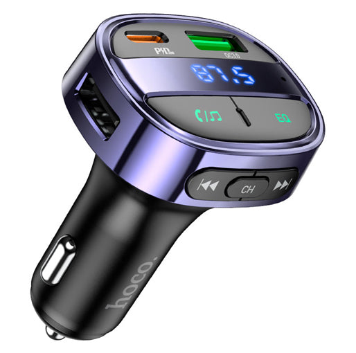 Hoco Car charger E70 PD30W+QC3.0 with wireless FM transmitter Hoco Car charger E70 PD30W+QC3.0 with wireless FM transmitter