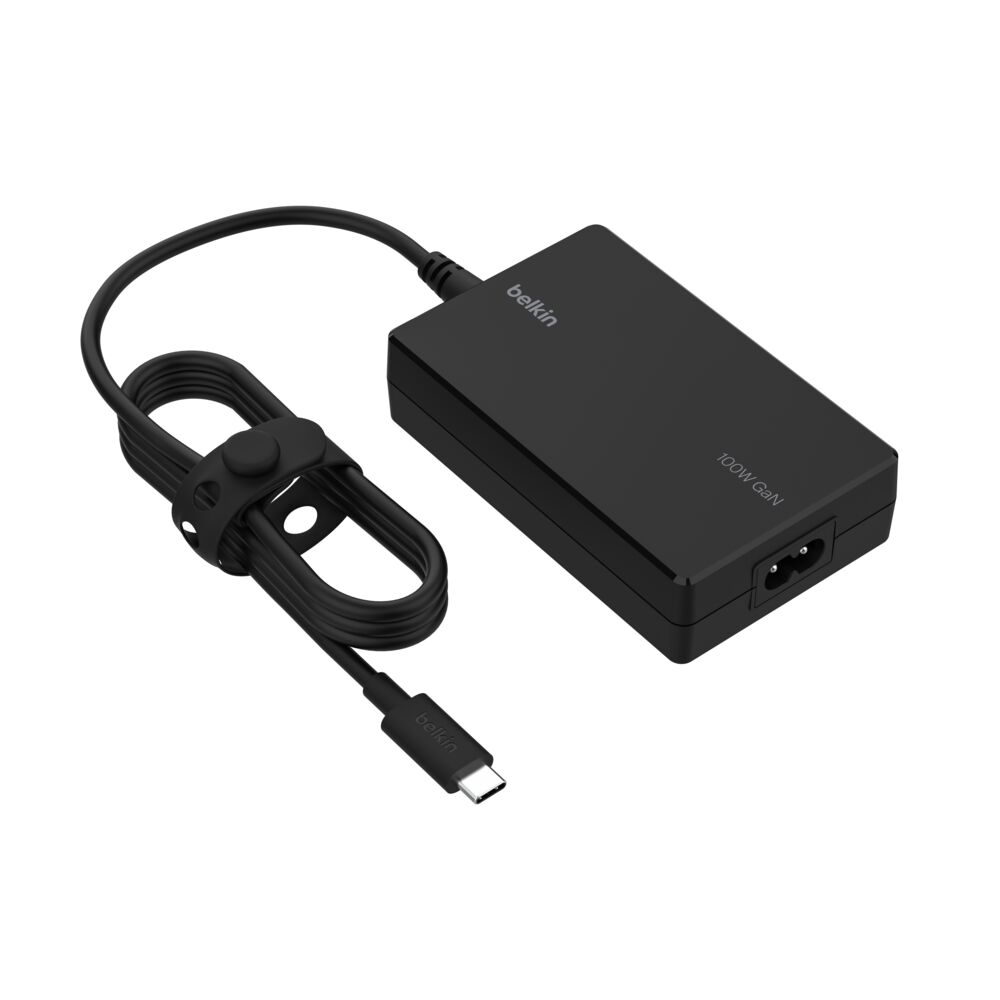 Belkin Connect USB-C Core GaN Laptop Power Adapter 100W - Black Belkin Connect USB-C Core GaN Laptop Power Adapter 100W - Black