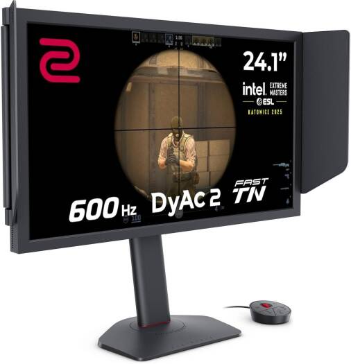 BenQ ZOWIE XL2586X+ 24″ FHD esports gaming monitor with 600 Hz refresh rate and ergonomic stand, ideal for competitive gaming in Doha, Qatar.