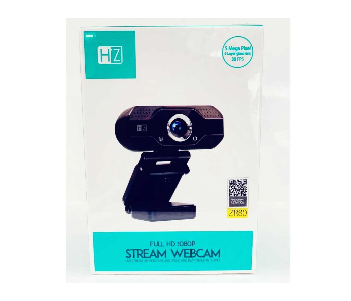 Heatz ZR80 Full HD 1080p Webcam Black