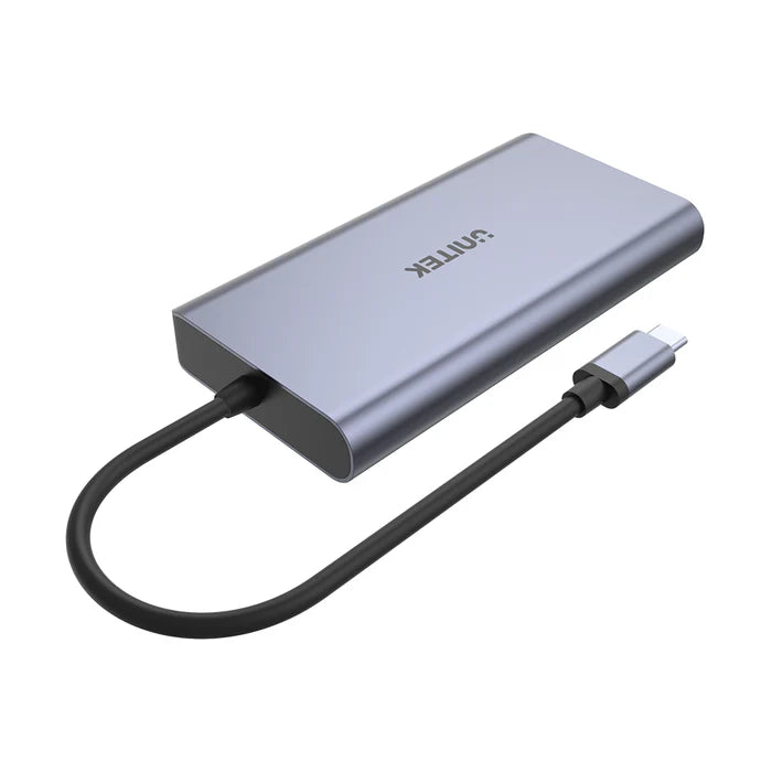 UNITEK uHUB S7+ 7-in-1 USB-C Ethernet Hub with MST Dual Monitor, 100W Power Delivery and Card Reader UNITEK uHUB S7+ 7-in-1 USB-C Ethernet Hub with MST Dual Monitor, 100W Power Delivery and Card Reader