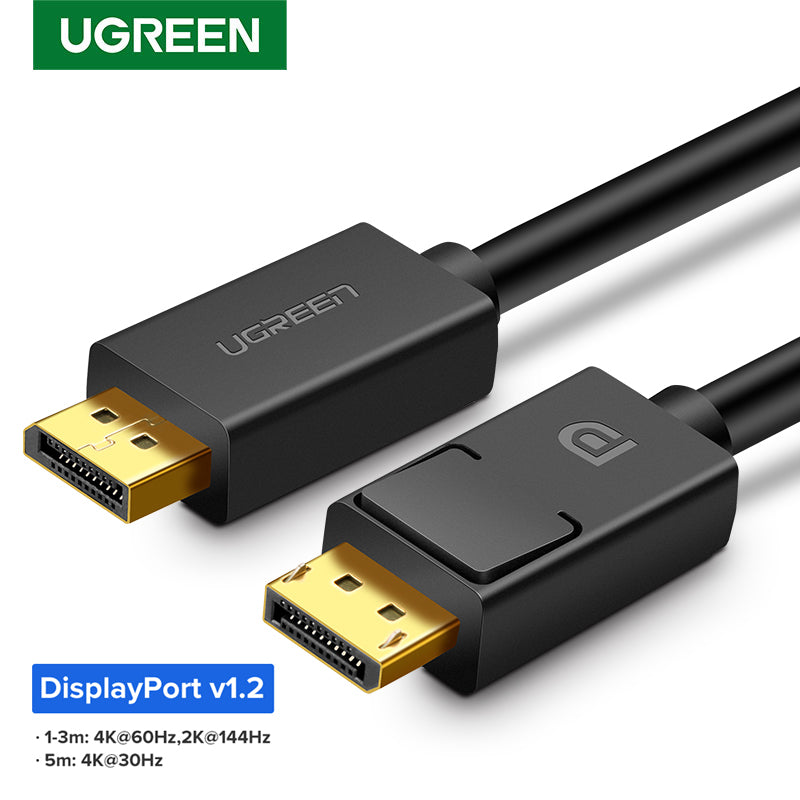 UGREEN 10244 DisplayPort 1.2 DP Male to Male Cable (1 Meter) 4K@60HZ 3D UGREEN 10244 DisplayPort 1.2 DP Male to Male Cable (1 Meter) 4K@60HZ 3D