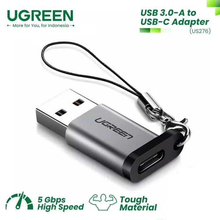 UGREEN USB C (female) - USB (male) adapter US276 USB 5Gb/s - gray UGREEN USB C (female) - USB (male) adapter US276 USB 5Gb/s - gray