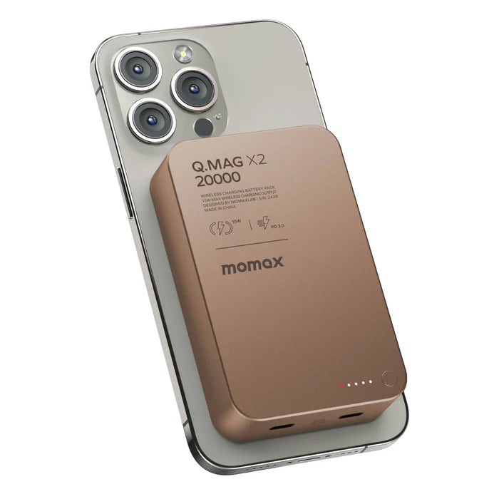 MOMAX Q.Mag X2 Magnetic Wireless Power Bank 20000mAh - Gen 2