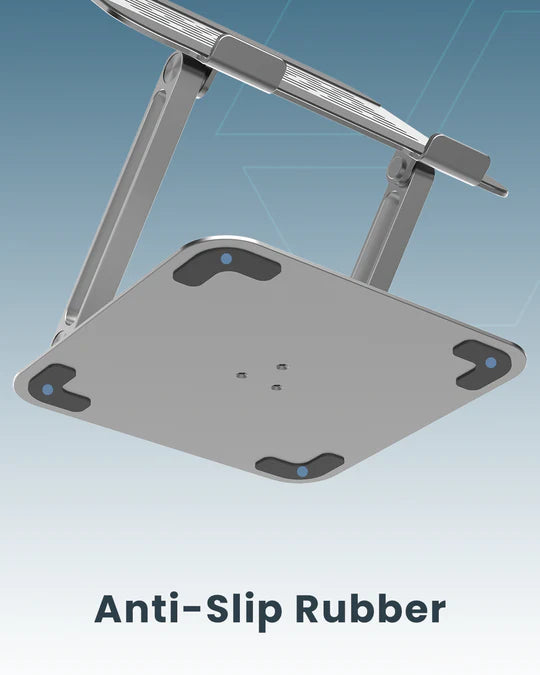 Moxedo Aluminum Laptop/ Tablet Stand with 360° Rotatable Base Adjustable Foldable Tablet