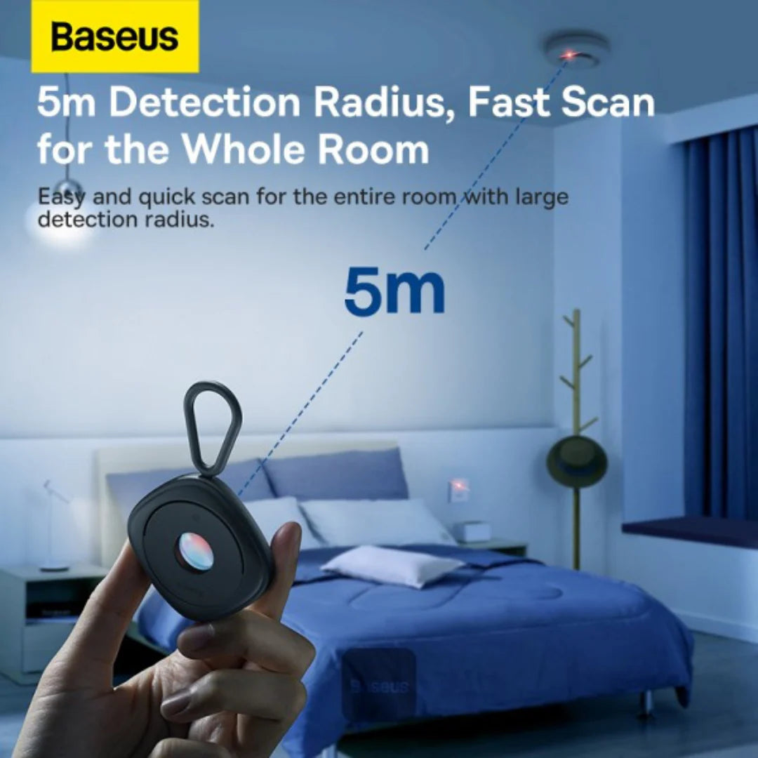 Baseus Heyo Hidden Camera Detector Privacy Protection Travel Hotel Spy Camera Finder - Black