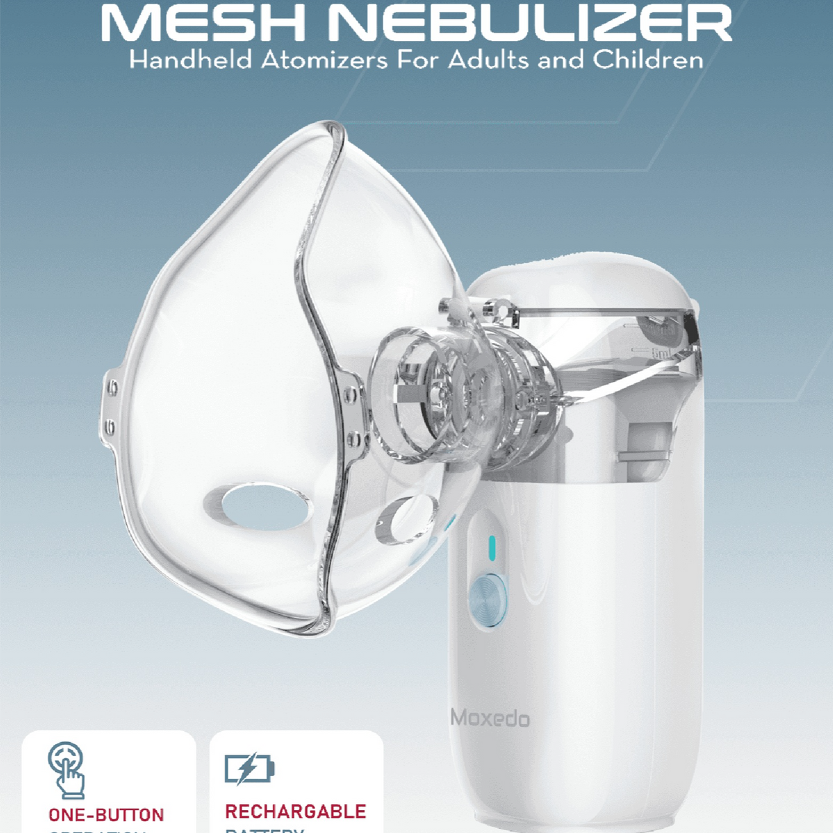 Moxedo Portable Mesh Nebulizer for Adults & Children (MX-MN003)
