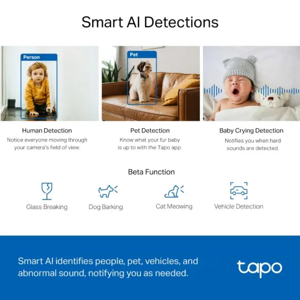 Tapo C220 Pan/Tilt AI Home Security Wi-Fi CCTV Camera