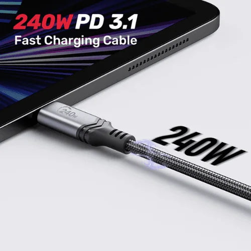 Unitek 2M USB Type-C 240W Power Delivery 3.1 Braided Charging Cable