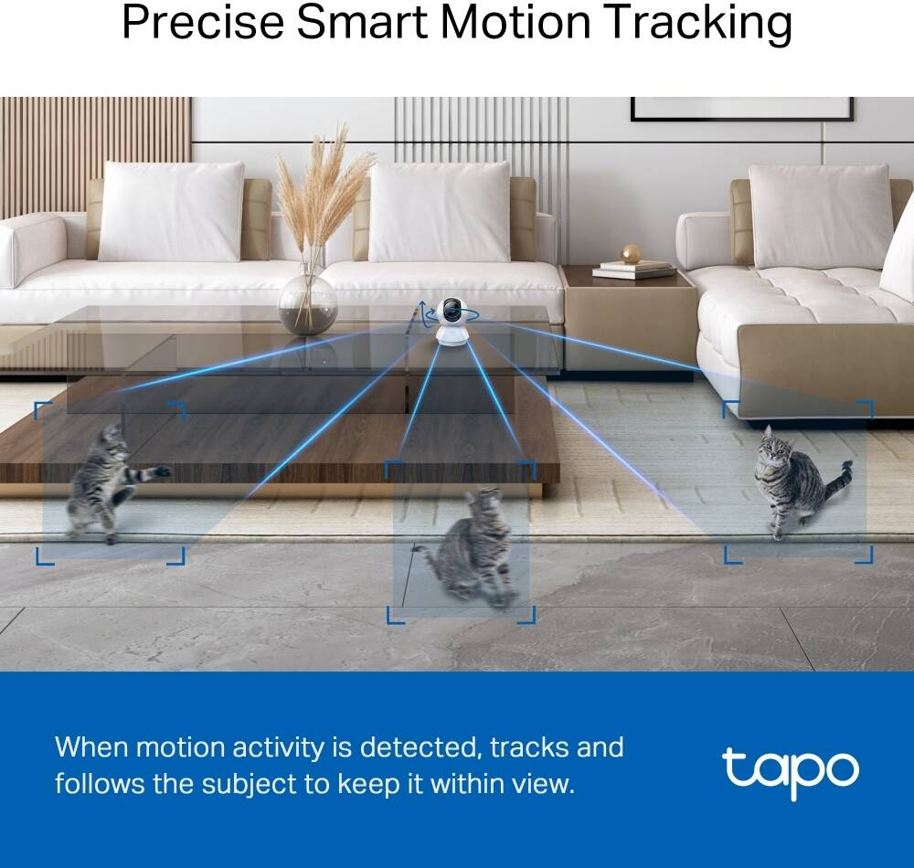 TP-Link Tapo C230 3K 5MP Pan & Tilt AI Home Security Camera - Indoor