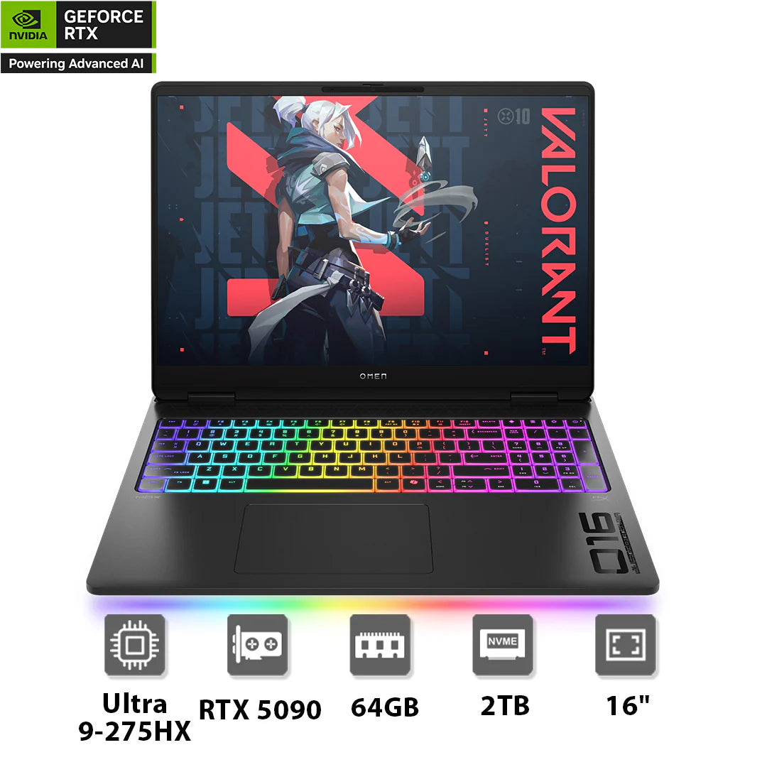 HP OMEN MAX 16 Gaming Laptop - Core Ultra 9 275HX RTX 5090 64GB DDR5 (16-ah0011ne)