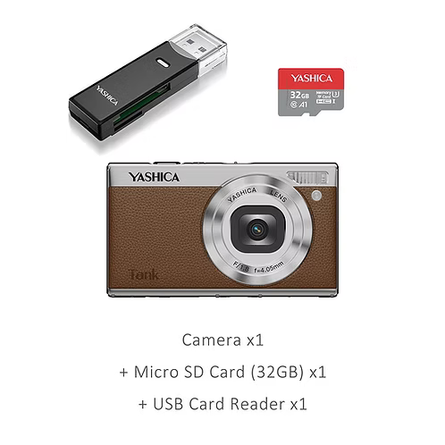 YASHICA Tank Compact Digital Camera - Brown