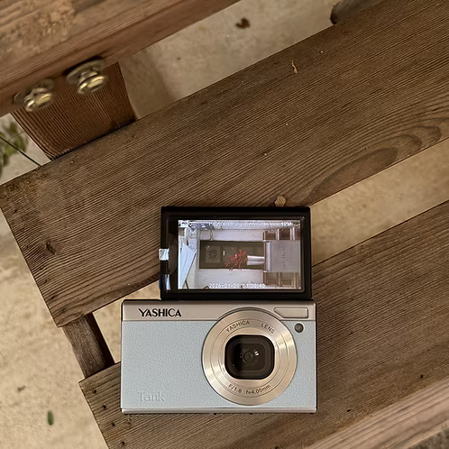 YASHICA Tank Compact Digital Camera - Sky Blue